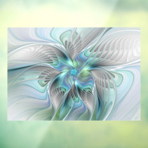 Abstract Blue Green Butterfly Fantasy Fractal Art