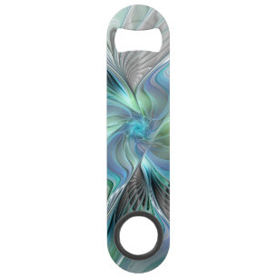 Abstract Blue Green Butterfly Fantasy Fractal Art
