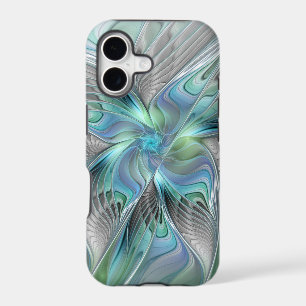 Abstract Blue Green Butterfly Fantasy Fractal Art