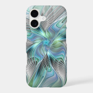 Abstract Blue Green Butterfly Fantasy Fractal Art