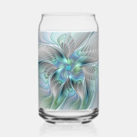 Abstract Blue Green Butterfly Fantasy Fractal Art