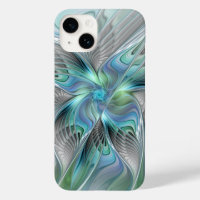 Abstract Blue Green Butterfly Fantasy Fractal Art
