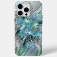 Abstract Blue Green Butterfly Fantasy Fractal Art
