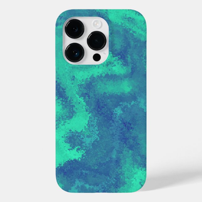 Abstract Blue Green Diffusion Case-Mate iPhone Case (Back)