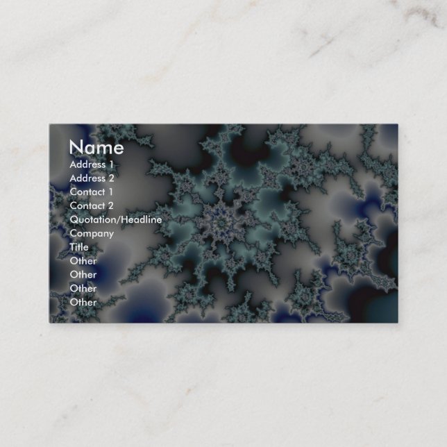 Abstract Blue-green starburst Business Card (Front)