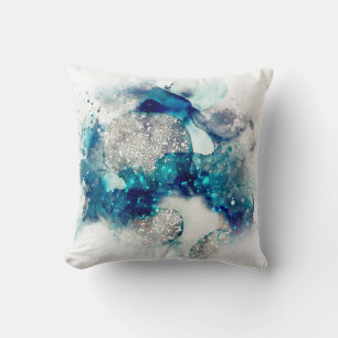 abstract blue grey cushion