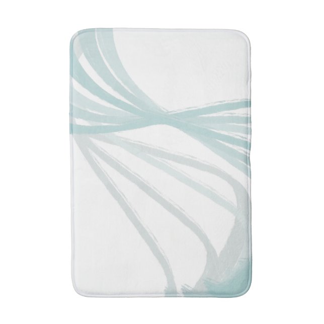 Abstract blue grey swirls bath mat (Front Vertical)