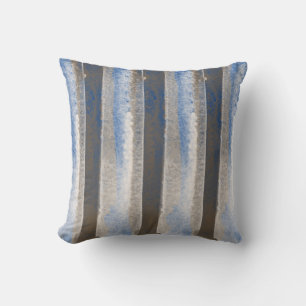 Abstract Blue Grey Tan Cream Modern  Cushion