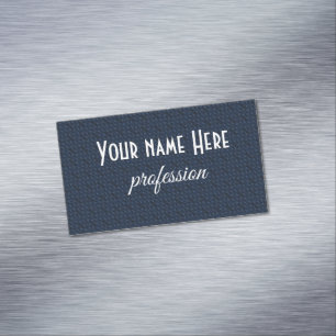 Abstract blue grid pattern magnetic business card