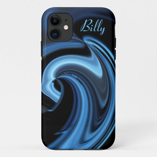 Abstract Blue Heart iPhone 5 case *Personalise* (Back)