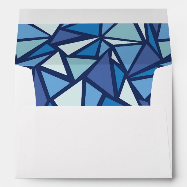 Abstract Blue Ice Crsytal Pattern Envelopes (Back (Bottom))