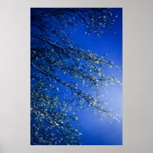 Abstract Blue Icy Tree
