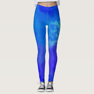 Abstract Blue Leggings