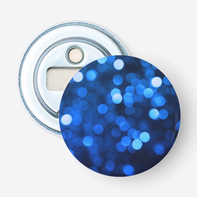 Abstract blue light dots bottle opener (Front)