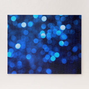 Abstract blue light dots jigsaw puzzle
