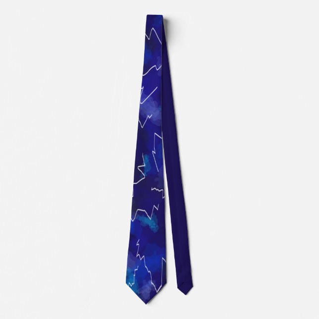 Abstract Blue Lightning Tie (Front)