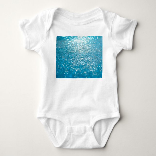Abstract blue lights, artistic background. baby bodysuit (Front)