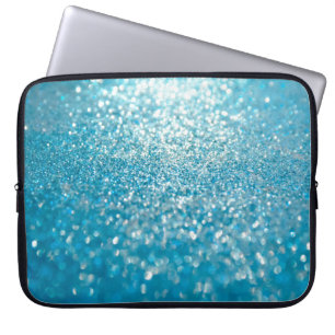 Abstract blue lights, artistic background. laptop sleeve