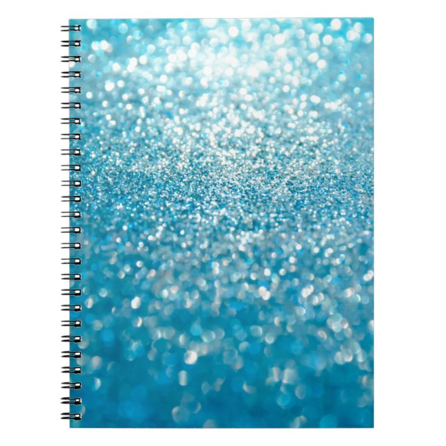 Abstract blue lights, artistic background. notebook (Front)