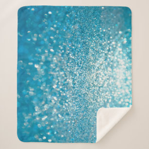 Abstract blue lights, artistic background. sherpa blanket