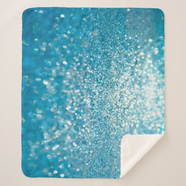 Abstract blue lights, artistic background. sherpa blanket (Front)