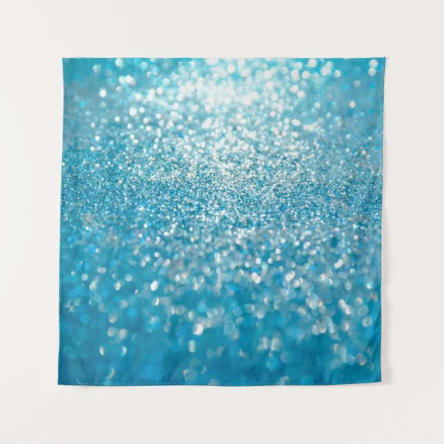 Abstract blue lights, artistic background. tapestry (Front)