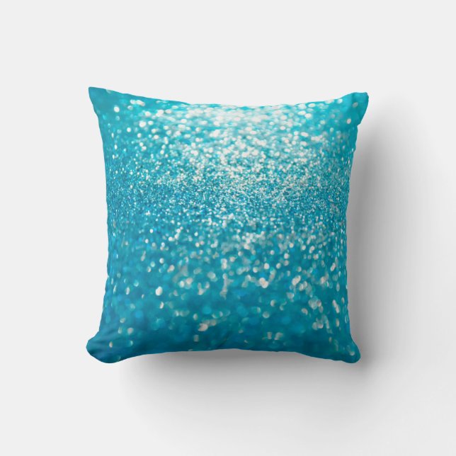 Abstract blue lights on background cushion (Front)
