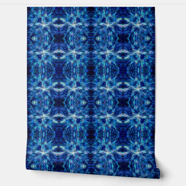 Abstract Blue Lights Pattern Wallpaper (Unrolling)