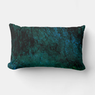 Abstract Blue Marble Lumbar Cushion