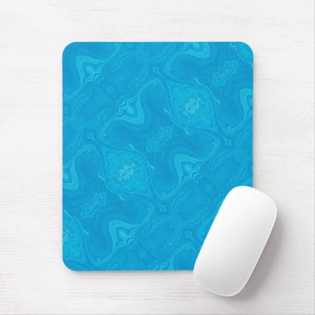 Abstract Blue Marble Personalised Mouse Pad (With Mouse)