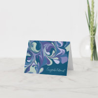 Abstract Blue Marble Swirl Stylish Personalised