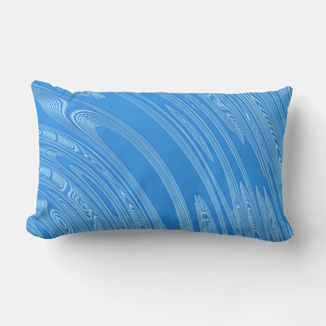 abstract blue metallic texture lumbar cushion (Front)
