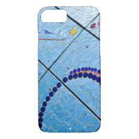 Abstract Blue Mirror Mosaic