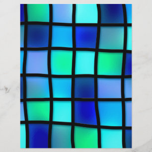 Abstract Blue Mosaic Tile