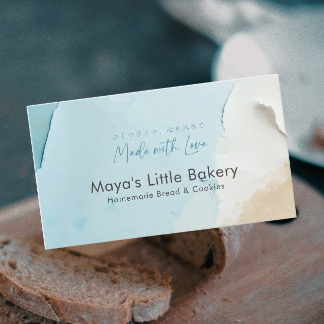 Abstract Blue Ocean Bakery Business Card (Creator Uploaded)