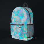 abstract blue opal inspired texture printed backpack<br><div class="desc">opal inspired background backpack</div>