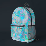 abstract blue opal inspired texture printed backpack<br><div class="desc">opal inspired background backpack</div>