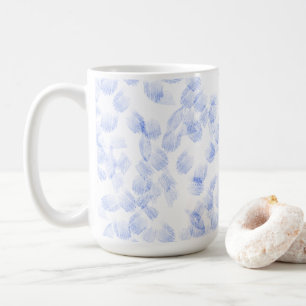 Abstract Blue Paint Brush Strokes Pattern Coffee Mug