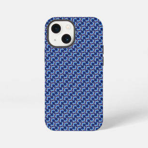 abstract blue pattern iPhone 13 mini case