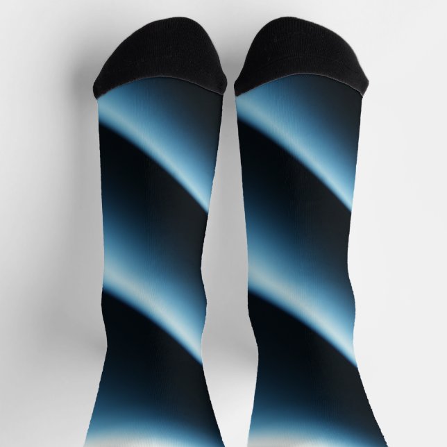 Abstract blue pattern socks (Top)