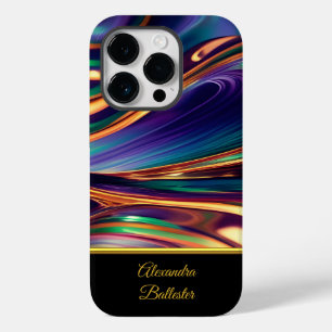 Abstract Blue Purple Gold Emerald Green yellow Case-Mate iPhone 14 Pro Case