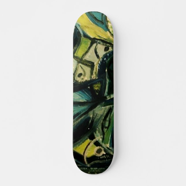 Abstract Blue Skateboard (Front)