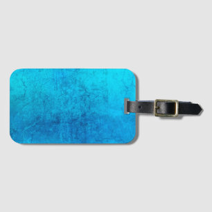 Abstract blue solid colour design luggage tag