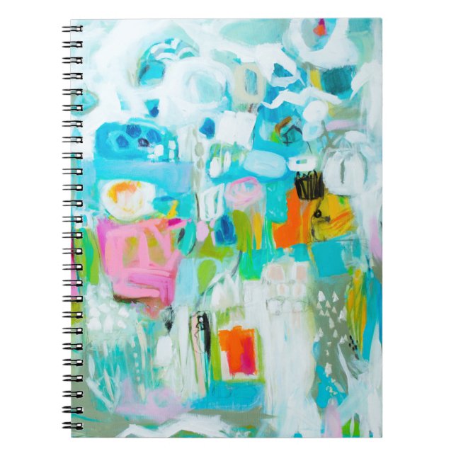 Abstract Blue Spiral Notebook (Front)