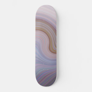 Abstract Blue Swirl. Light Blue Grey Skateboard