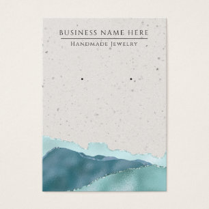 Abstract Blue Teal Earring Display Cards