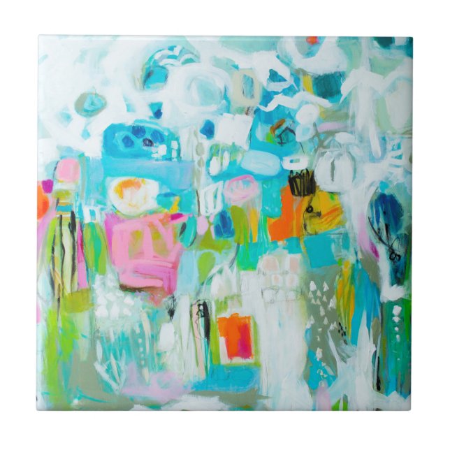 Abstract Blue Tile (Front)