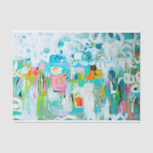 Abstract Blue Tissue Paper