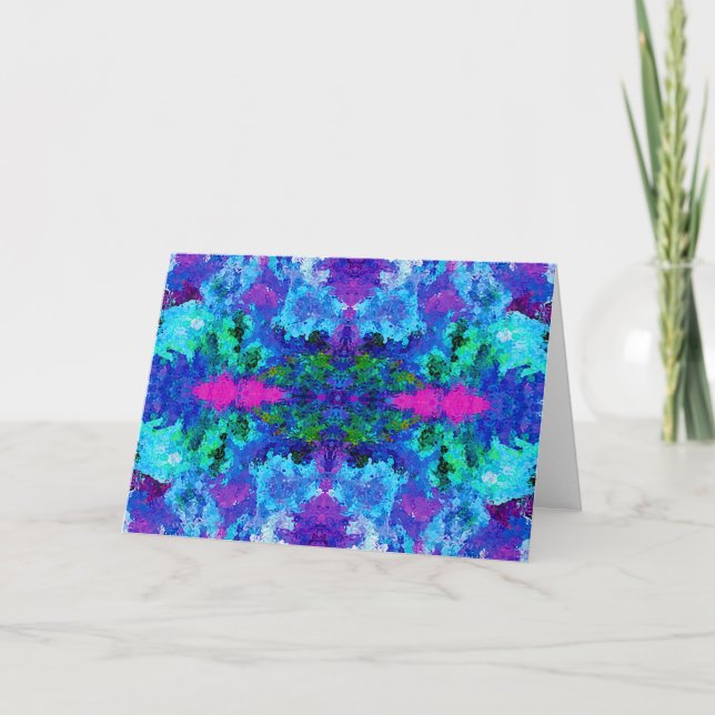 Abstract Blue (Version 2) Blank Customisable Card (Front)