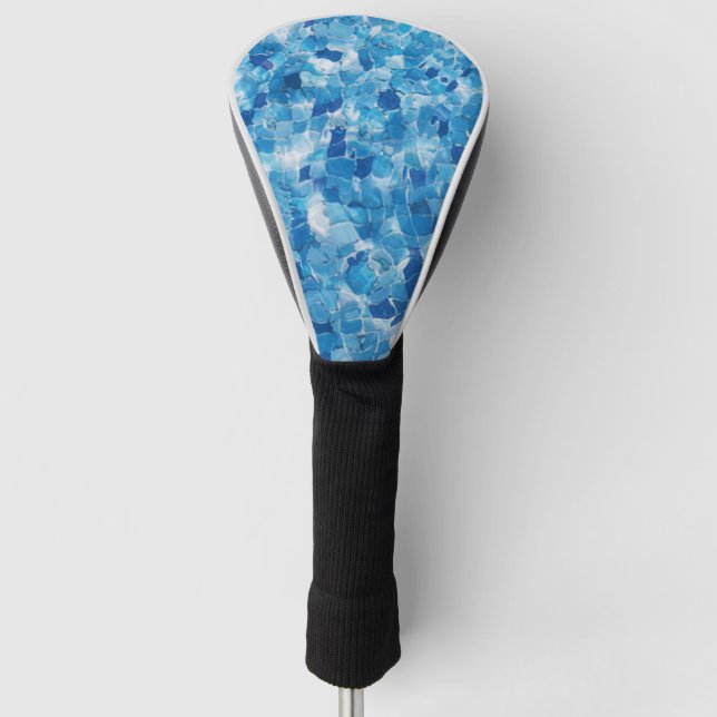 Abstract Blue Water Surface Golf Head Cover (Front)